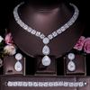 CMM супер блестящие 4 шт. свадебное ожерелье с кубическим цирконием, серьги, браслет, кольцо, комплект ювелирных изделий для невесты