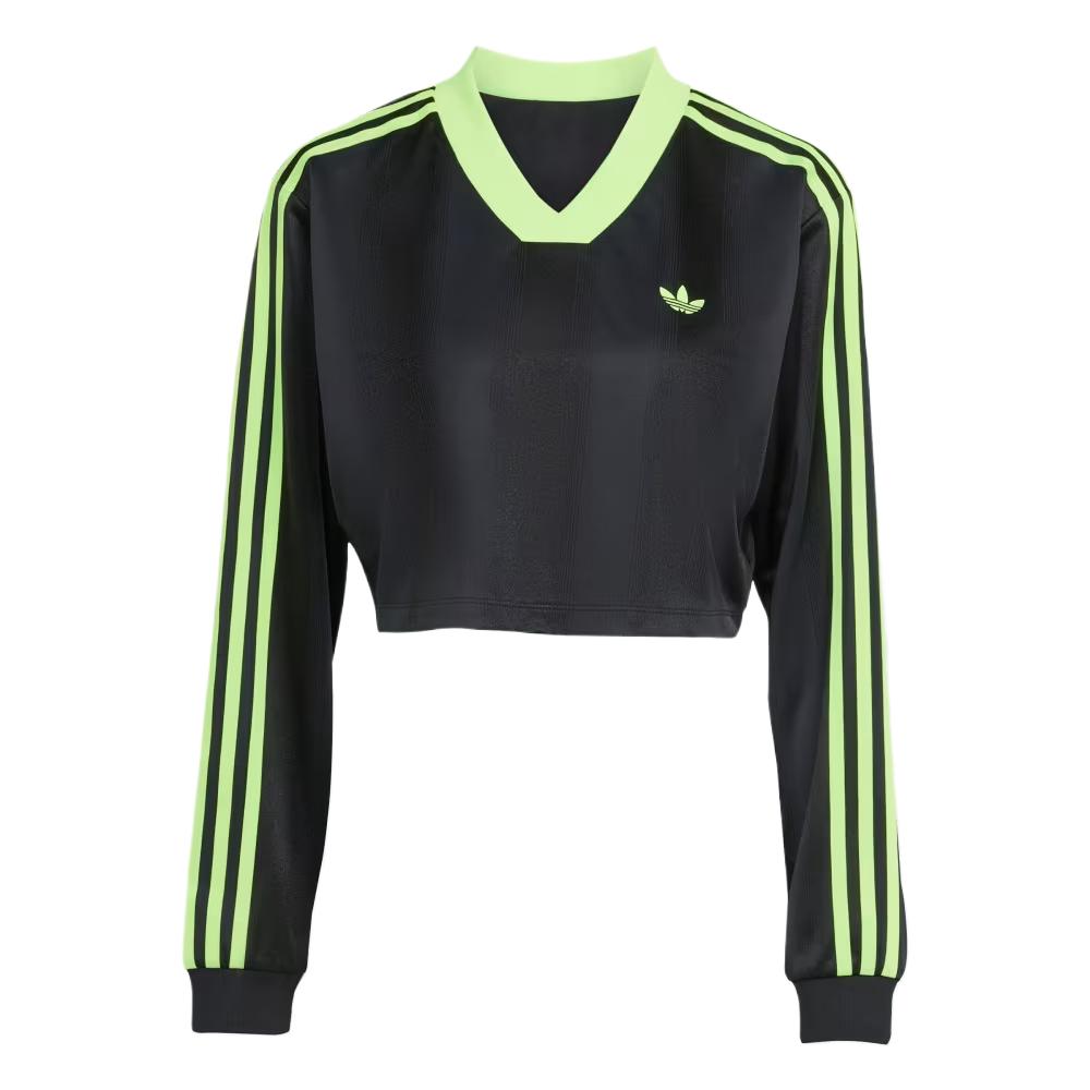 adidas Женский укороченный топ с длинным рукавом Adicolor Soccer Jacquard JV9737