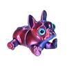 Напечатанная на 3D-принтере подвижная собака французский бульдог с подвижными суставами, гибкий щенок, игрушка-непоседа, настольный питомец для дома, офиса, для снятия стресса