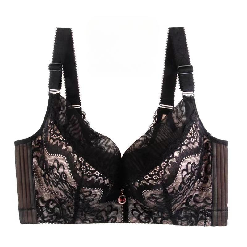 Full Coverage Lace Bras Push Up Plus Size Bra with Pad Underwire Lace Beauty Back Bra