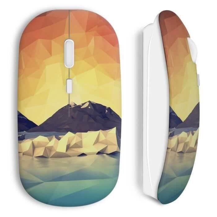 Souris sans fil Pixel design montagne