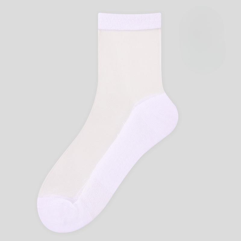 Men's Summer Thin Fashion Solid Color Business Cool Breathable Tube Socks