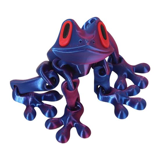 3D-печатная магнитная лягушка, шарнирная лягушка с подвижными суставами, гибкая игрушка для снятия стресса в виде животного для домашнего офиса, холодильника, украшения стола