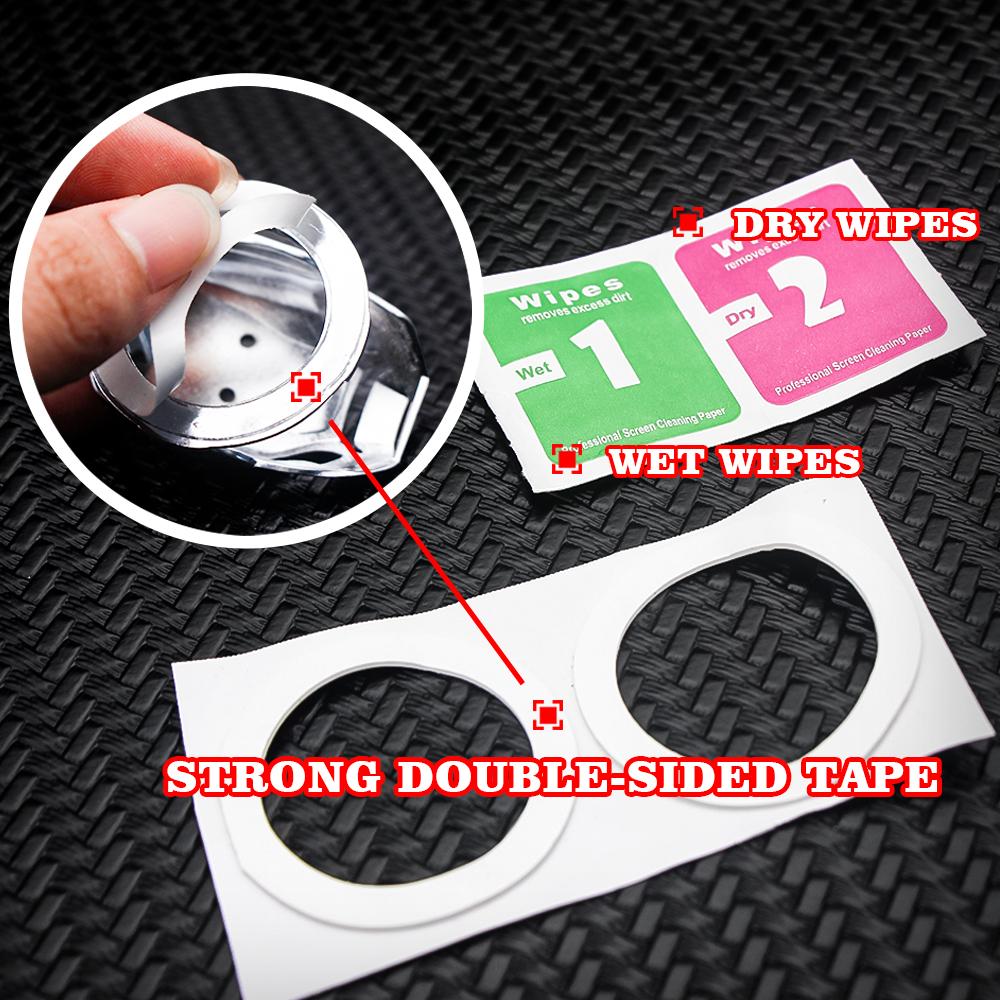 Car One-Click Start Buttons Protective Cover Emblem Decoration For Ford Fiesta Ranger Mondeo Fusion Escape Kuga Focus Mustang CVX1