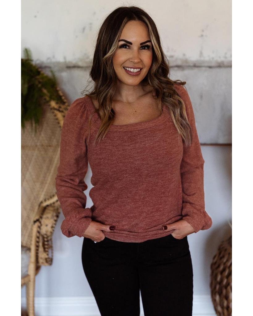 Azura Exchange Трикотажный топ размера плюс с квадратным вырезом Gold Flame