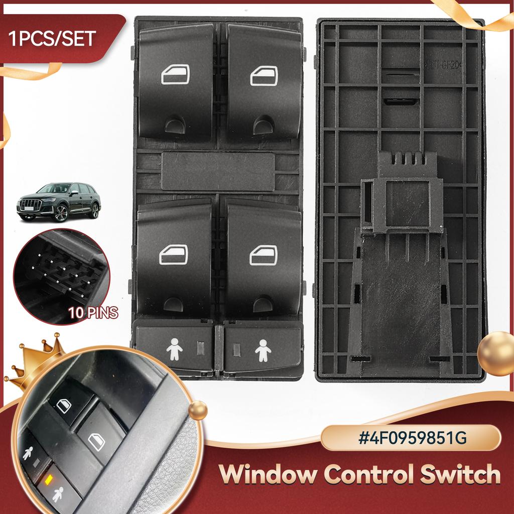 For Q7 2007-2015 A6 2005-2011 Front Left Electric Window Lifter Control Switch Regulator Button Car Accessories 4F0959851G