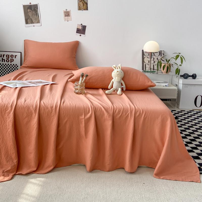 Однотонная простыня Мягкая плоская простыня Домашнее постельное белье sabanas para cama Взрослые Детская комната Простыни (Нет наволочки)