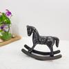 Wooden Crafts Rocking Horse Statue Balance Art Figurines Home Decor Kids Toys Small Horse Hand Carved Gifts Office Home Decor