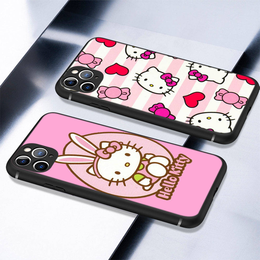 KT65 New Hello Kitty Case for Samsung A04 A14 A23 A34 A54 M23 M33 M52 M53 Realme 10 9 C30S C35 C55 VIVO Y02S Y21 Y33S Y51 X80 Pro Clear Cover