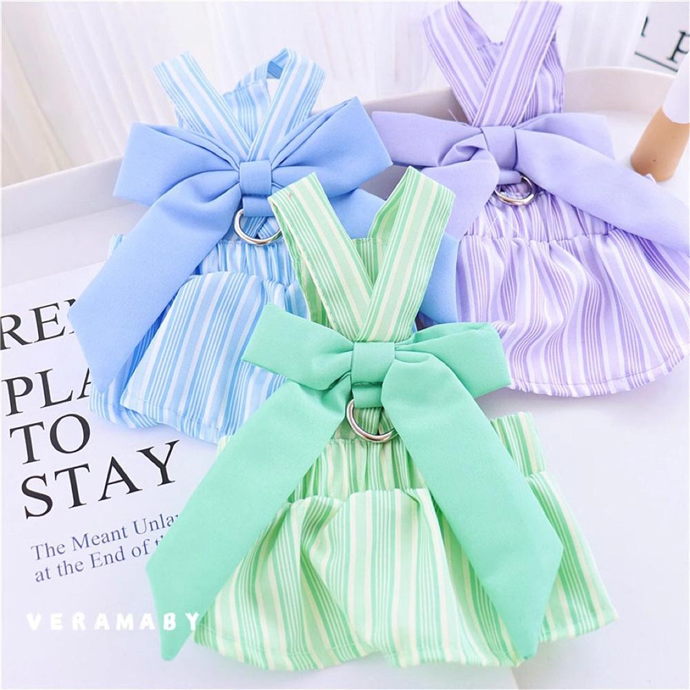 Летняя юбка для щенков, платье с пряжкой, милая полосатая одежда для маленьких собак, пинчеров, мальтийских болонок, талисманов, платья disfraz perro