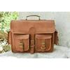 Briefcase Bag Leather Vintage Messenger Laptop Shoulder Handmade Genuine Brown
