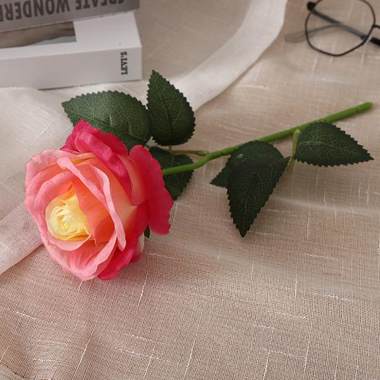 Ложный цветок, яркий, долговечный, легкий, отличный букет из искусственного шелка, украшение в виде розы для общежития