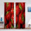 Тюлевые шторы с клубникой крупным планом спелые летние фрукты для украшения гостиной, спальни, шифоновая прозрачная вуаль, оконная занавеска