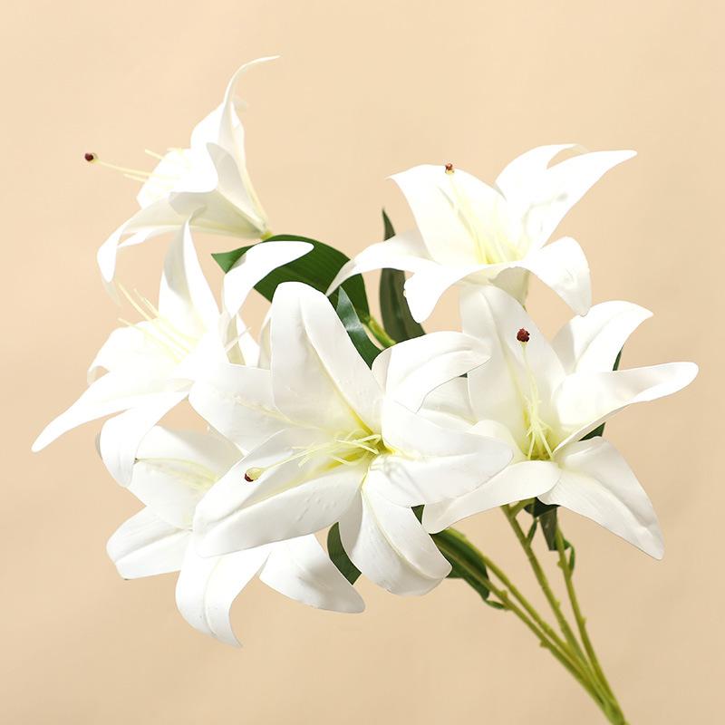Lily artificial flower, home living room decoration wedding ornament fake flower