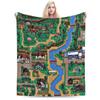 Одеяла с картой города Stardew Valley, мягкое теплое фланелевое одеяло, постельное белье для кровати, гостиной, пикника, путешествия, домашний диван