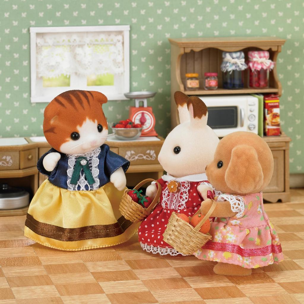 EPOCH Sylvanian Families Calico Critters Maple Cat Family Doll FS-30 Dollhouse Toy