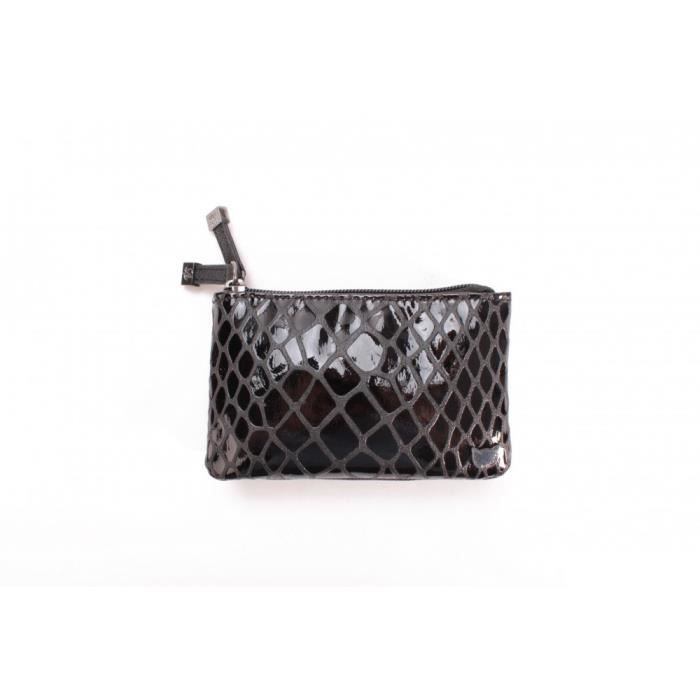 Porte-monnaie - Lollipops - Sita Double Purse - Noir - 100% PU - Compartiment zippé