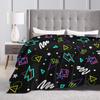 FNAFS At Freddy's Horror Blanket  Camping Flannel Throw Blanket For Outdoor Soft Design Quality Bedspread Birthday Gift
