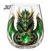 Bar Display Collection Items Mythic Dragon Glass Art Cup, 3D Sculpted Drinking with Crystal Ball, Gifts for Gamers Collectors 400ml Fantasy