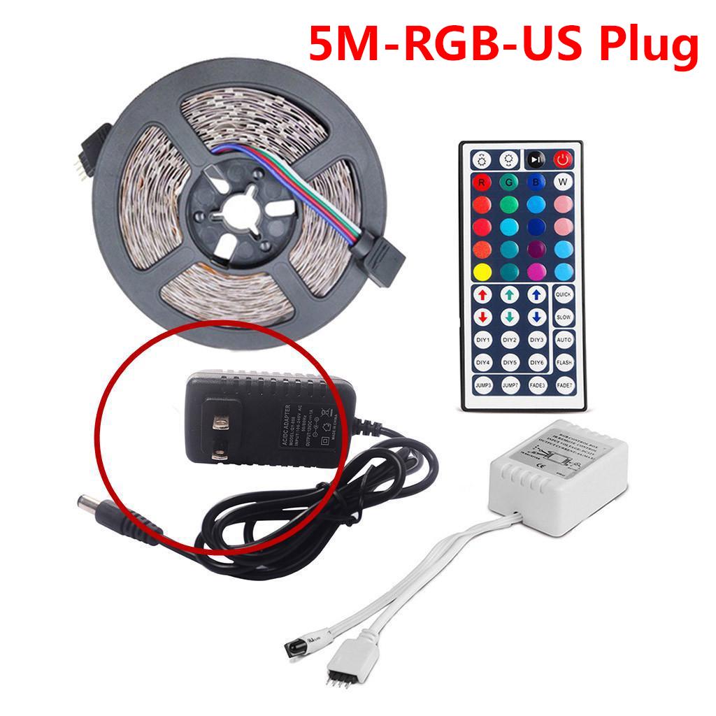 Гибкая светодиодная лента IP20/IP65 RGB, 60 светодиодов/м, SMD 3528 светодиодов, светодиодная лента постоянного тока, светодиодная лента с пультом дистанционного управления