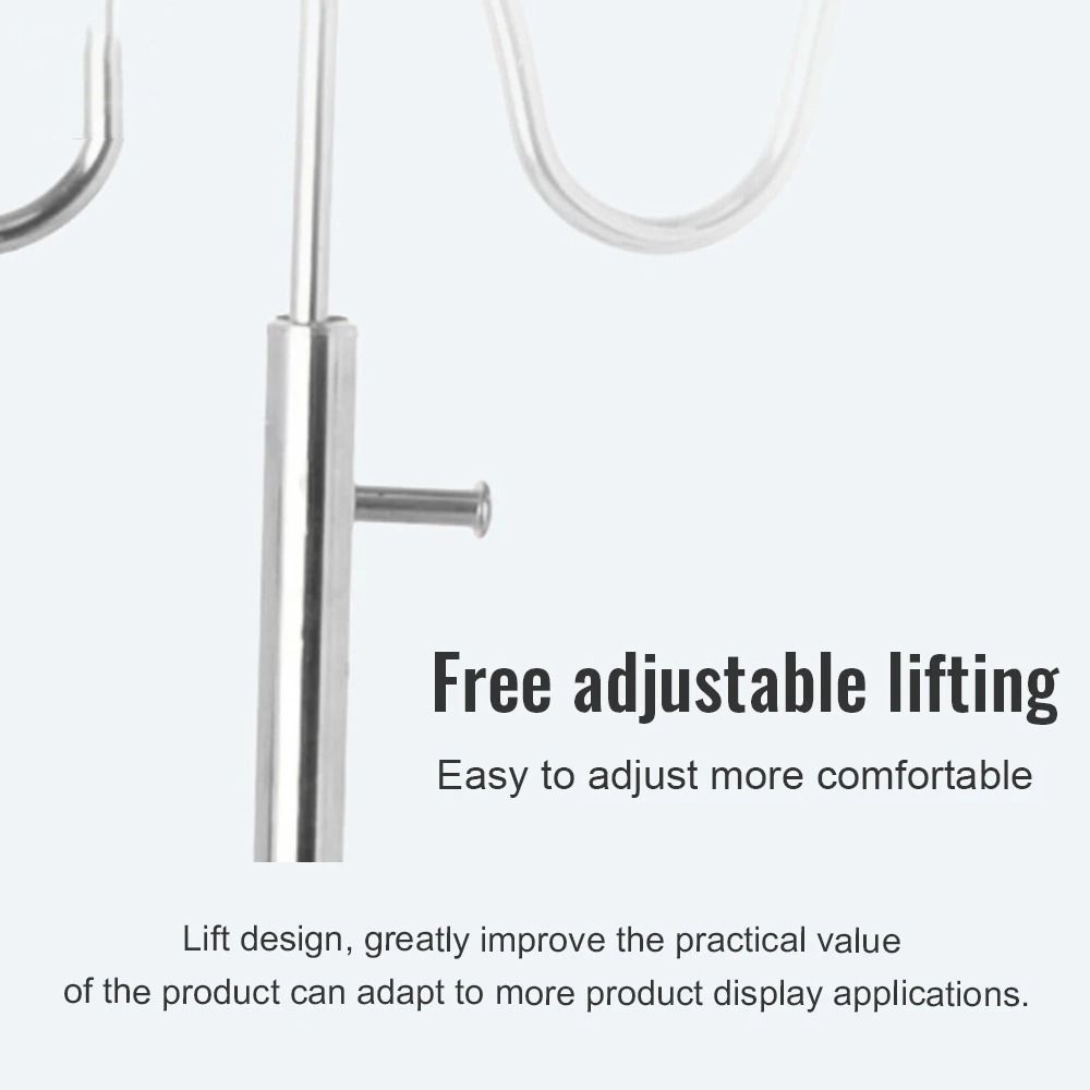 Curved Hook Handbag Display Stand Single/Double Hook Jewelry Storage Shelf Wig Hanger Silk Scarves