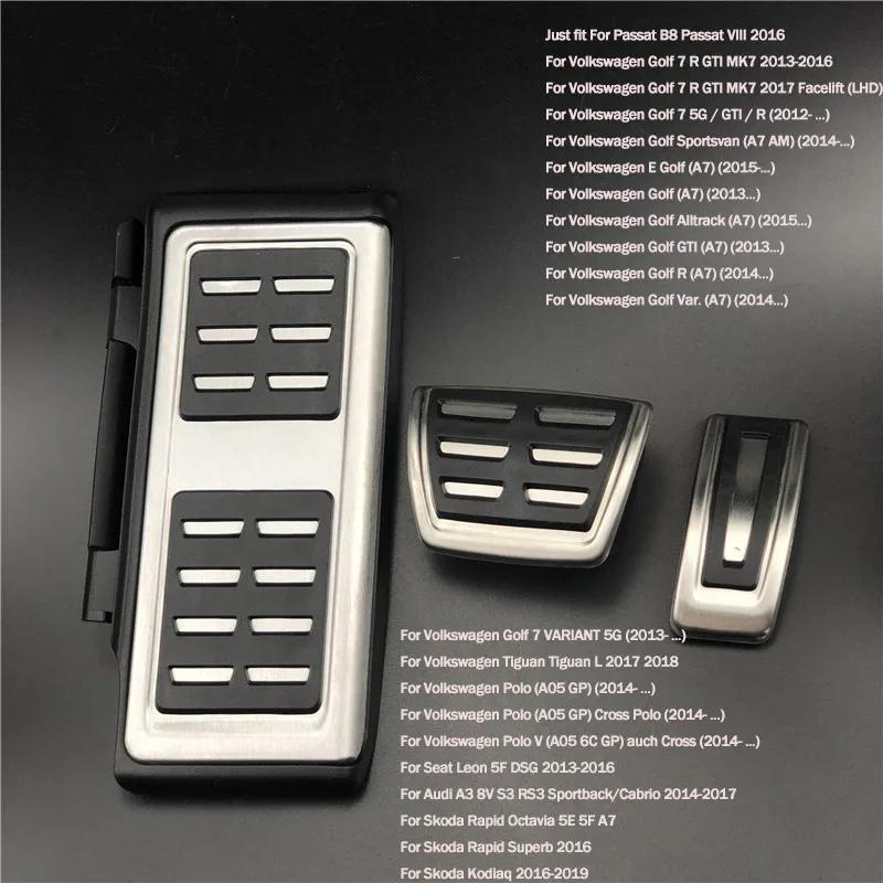 Car Pedals For Skoda KAMIQ Combi SCALA Octavia Rapid Superb Karoq Kodiaq 2017 - 2020 LHD AT MT Pedal Pad Cover