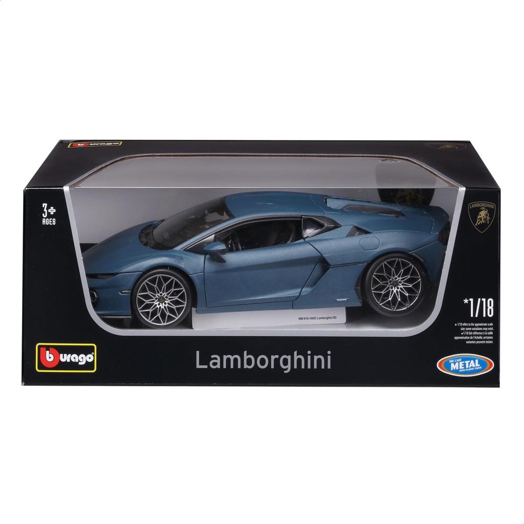 Bburago Масштаб Lamborghini Temerario Синий Литая Модель Машины 1/18 (Готовый продукт) 18-11052BU