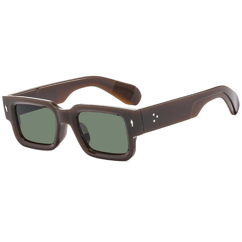 Мужские очки для вождения в пригородных поездках, солнцезащитные очки с защитой от ультрафиолета, модные индивидуальные ретро-хип-хоп-панк-прямоугольные солнцезащитные очки