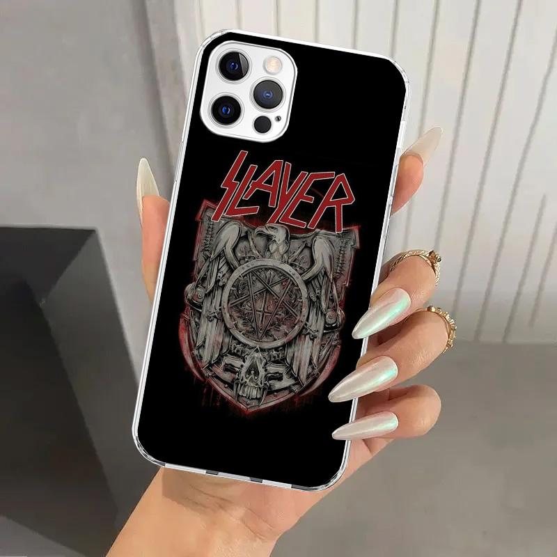 Slayer Heavy Metal Rock Band Phone Case for Iphone 17 Air 16 15 Plus 14 13 Mini 12 11 Pro Max 16E 7 8 SE 2020 Soft Funda Print S