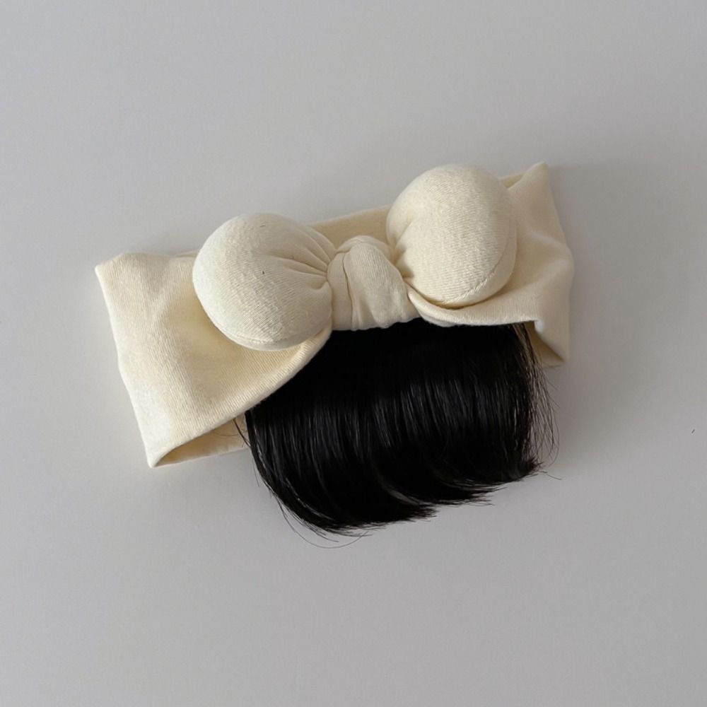 Fringe Toddler Neat Bang Newborn Baby Headwear Princess Wig Headband Baby Bowknot Headband Wig