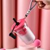 16.3oz Colorful Water Cup With Tea Infuser Straw Portable Outdoor Sports Bottle With Lanyard Isolating Chamber Design for Summer