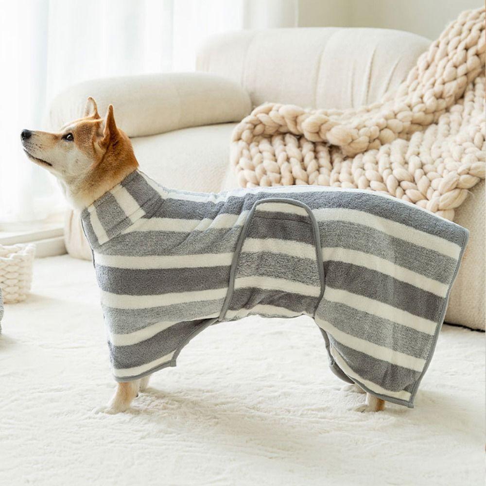 Warm Pet Drying Coat Soft Dog Bath Towel Pet Quick-drying Coat Dog Bathrobe  Drying