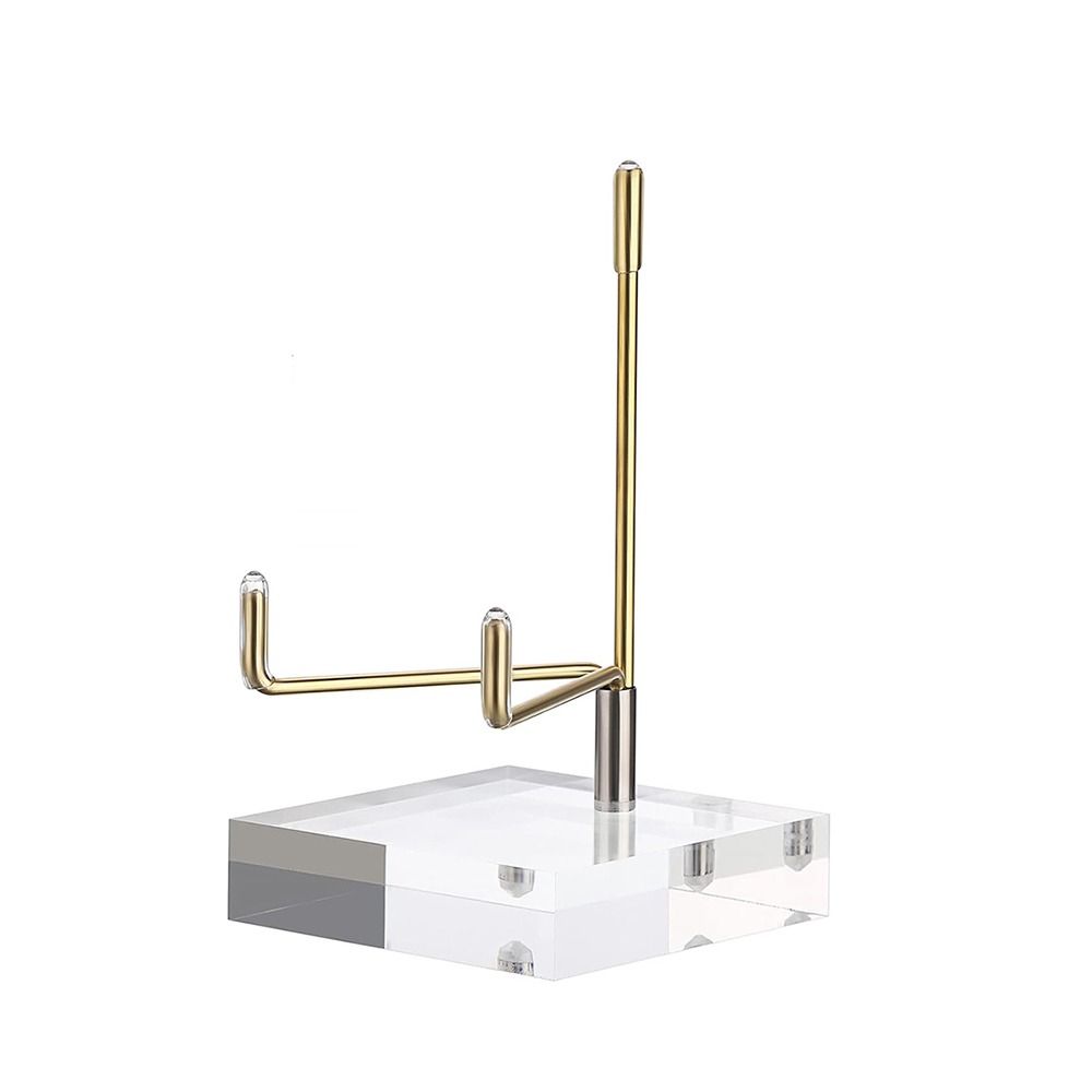 Adjustable Metal Arms Crystal Holder Soft Rubber Case Metal Mineral Rack  Museum