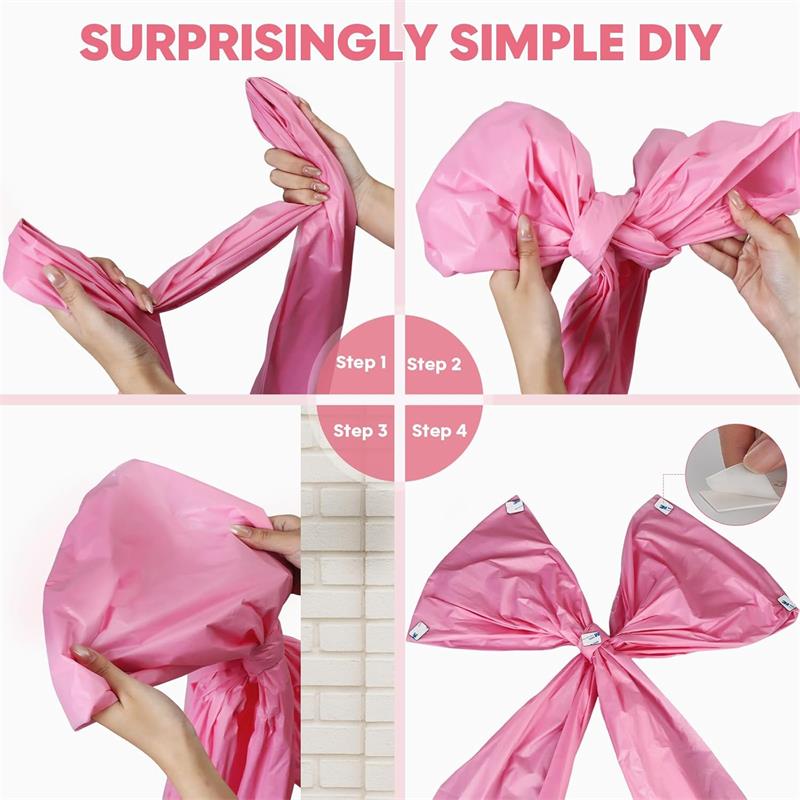 Украшения на День святого Валентина – 1/3 шт. Гигантские настенные банты «Сделай сам», Подвесной декор в виде банта на День святого Валентина и Галентина – Милые розовые красные большие банты для двери, окна