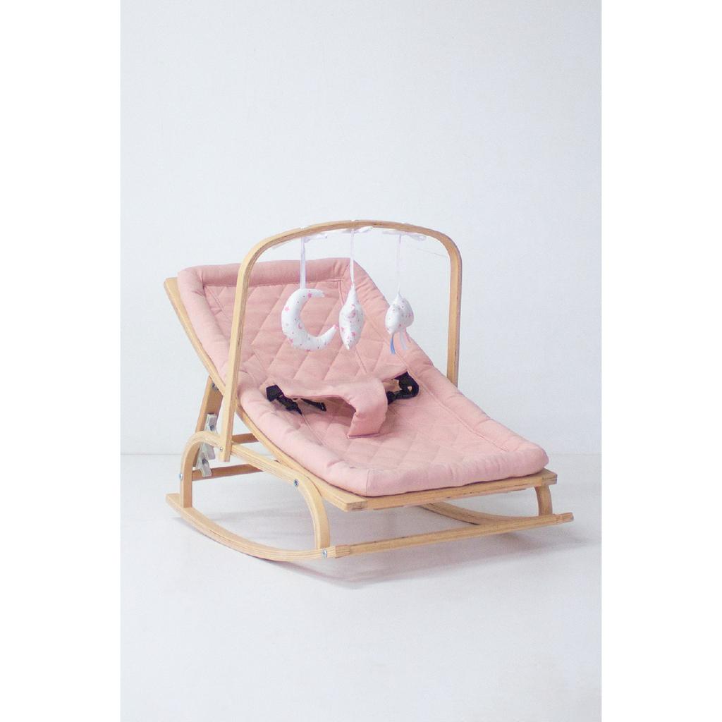 Рюкзак-кенгуру со ступенькой из натурального дерева - бежевый