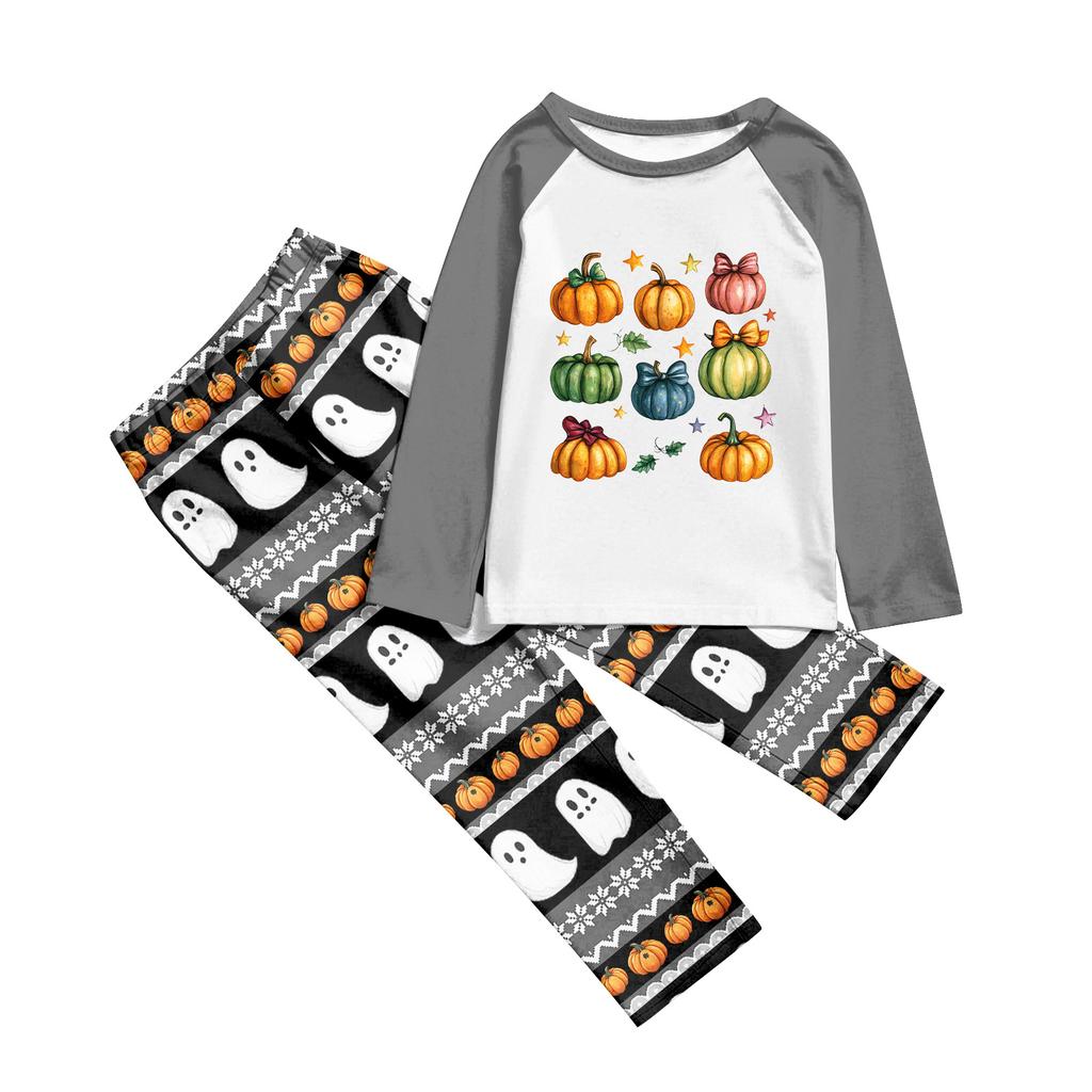 Halloween Day Prints Family Matching Long Sleeve Tops+Pants Set Family Matching Sets