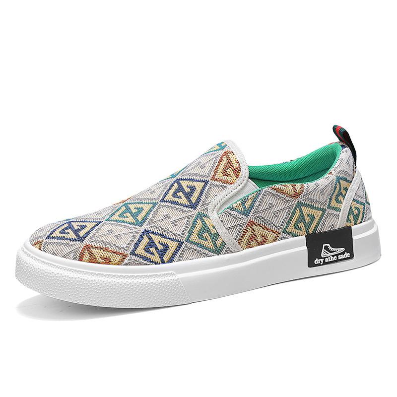 Модные фирменные повседневные лоферы для мужчин с дизайнерским принтом, мужская парусиновая обувь, удобные кроссовки на плоской подошве, роскошная мужская обувь для скейтбординга