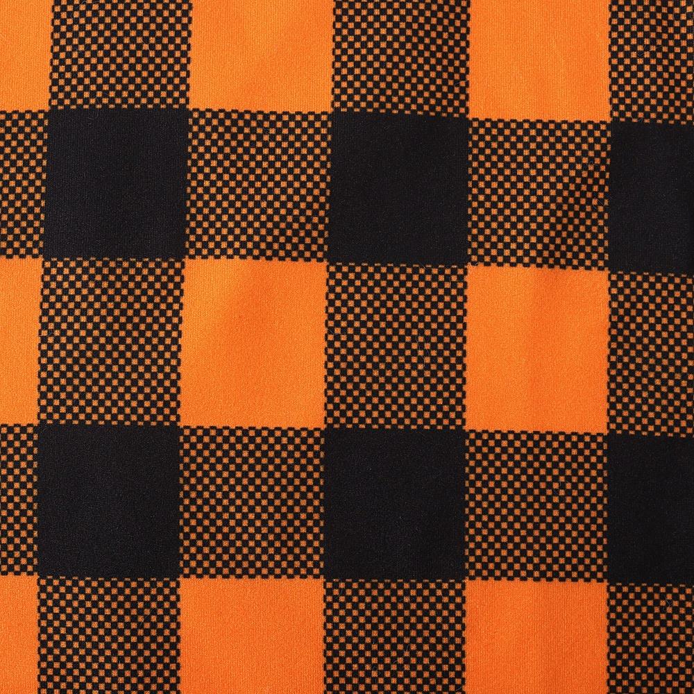 Костюм тыквы на Хэллоуин, детское клетчатое платье и жилет с длинными рукавами для девочек, комплект из 2 предметов, одежда для детей 1-7 лет