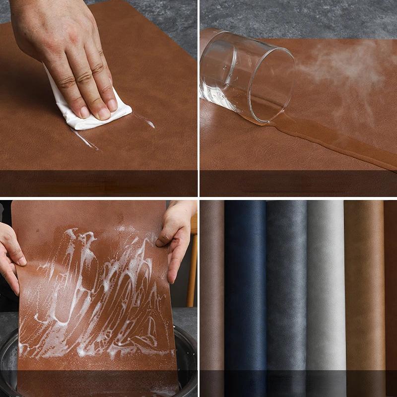 Luxury Placemat Leather Waterproof Double Layer Cowhide Western Food Mat Hotel Insulation Mat Placemats for Dinning Table