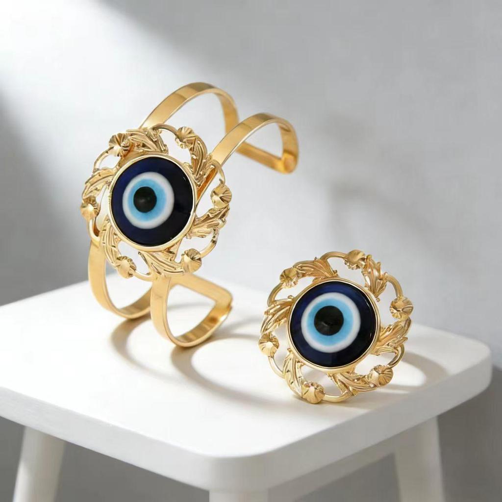 Европейский бестселлер: Набор браслета и кольца «Глаз Демона» унисекс