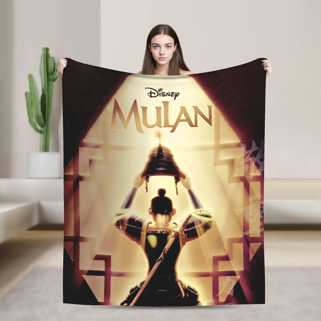 Mulan Cartoon Blankets Airplane Travel Flannel Throw Blanket For Outdoor Soft Warm Custom Quality Bedspread Birthday Gift