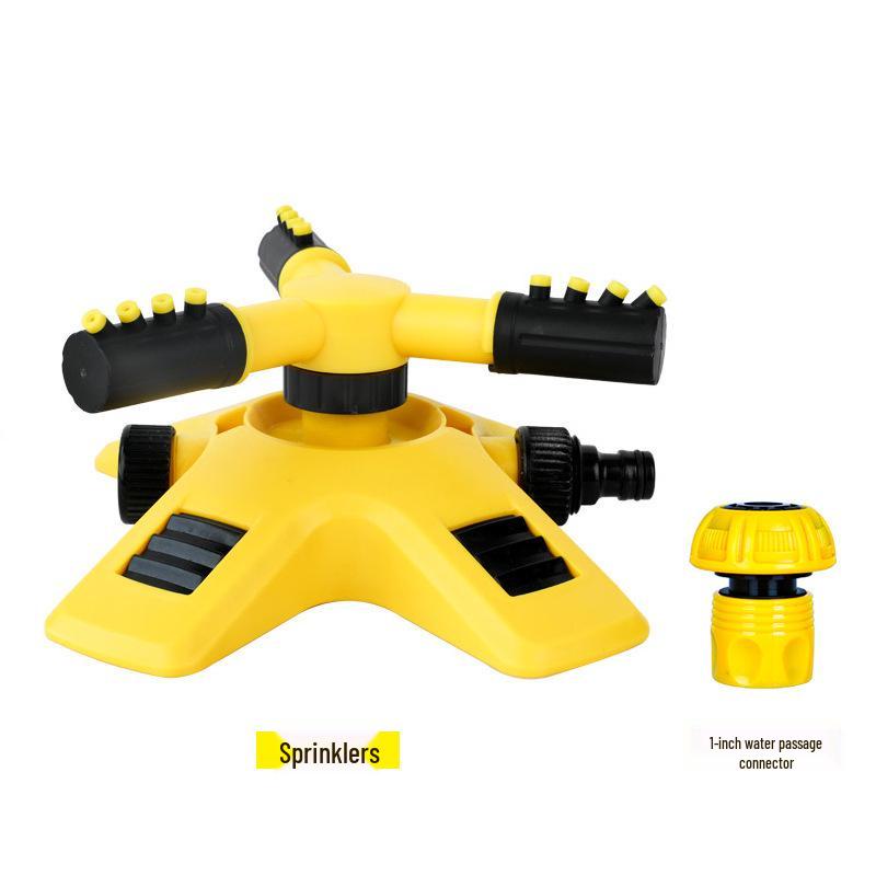 360-Degree Automatic Rotating Three-Arm Garden Sprinkler for Nursery and Vegetable Irrigation