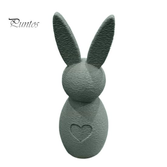 Пасхальный кролик, 3D-печатная фигурка кролика, минималистичный кролик, центральный элемент для домашнего стола, книжной полки, пасхальное украшение камина