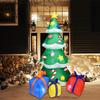 6 футов Рождественские надувные фигуры для улицы Гигантские с 3 подарочными коробками Встроенные светодиоды для надувного рождественского украшения