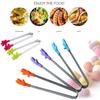 5pcs Silicone Mini Tongs, Hand Shape Food Tongs for Serving Food, Ice Cube, fruits, Sugar, Barbecue Kitchen Gadgets (Purple)