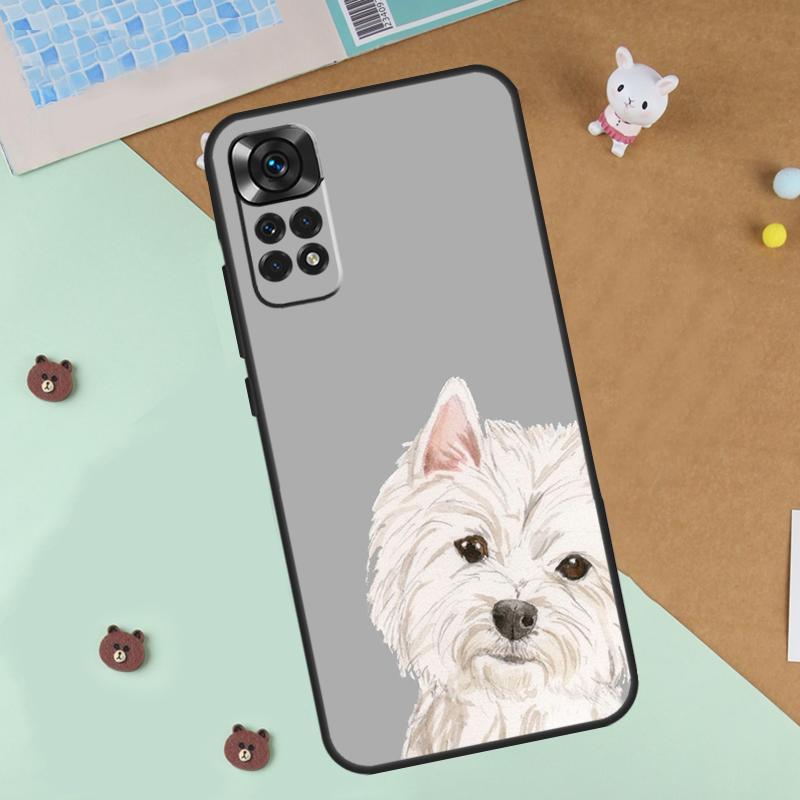 Cartoon Westie Dog Case For Xiaomi Redmi 14C 10C 12C 13C Cover For Redmi Note 13 Pro 14 9 10 11 12 10S 11S 12S