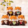 2025Cm Cute Hug Flower Bouquet Rabbit Raccoon Toy Capybara Hug Easter Egg Plush Doll Easter Valentine'S Day Gift
