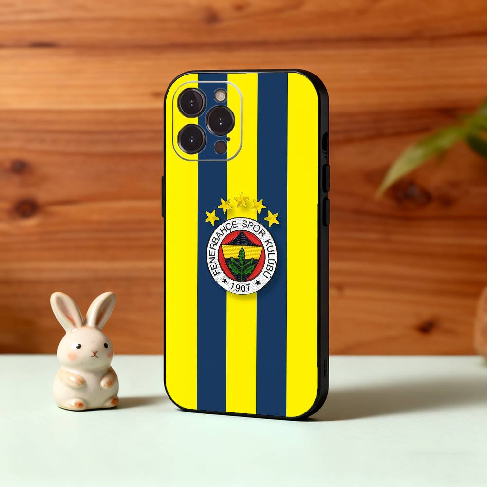 1 шт. Чехол для телефона T-Turkey Fenerbahce-E для iPhone17,16,15,14,13,12Plus,Pro Max,XS,5G Мягкий силиконовый черный чехол