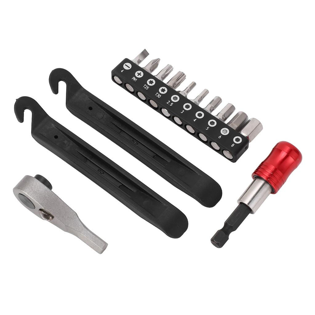 Bike Ratchet Socket Wrench Set Rustproof Metal 2 Way Adjustment Ratchet Wrench Repair Tool Kit with