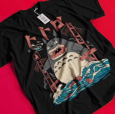 Футболка Мой сосед Тоторо Студия Ghibli Унесенные призраками Аниме Подарочная футболка Все размеры BB121